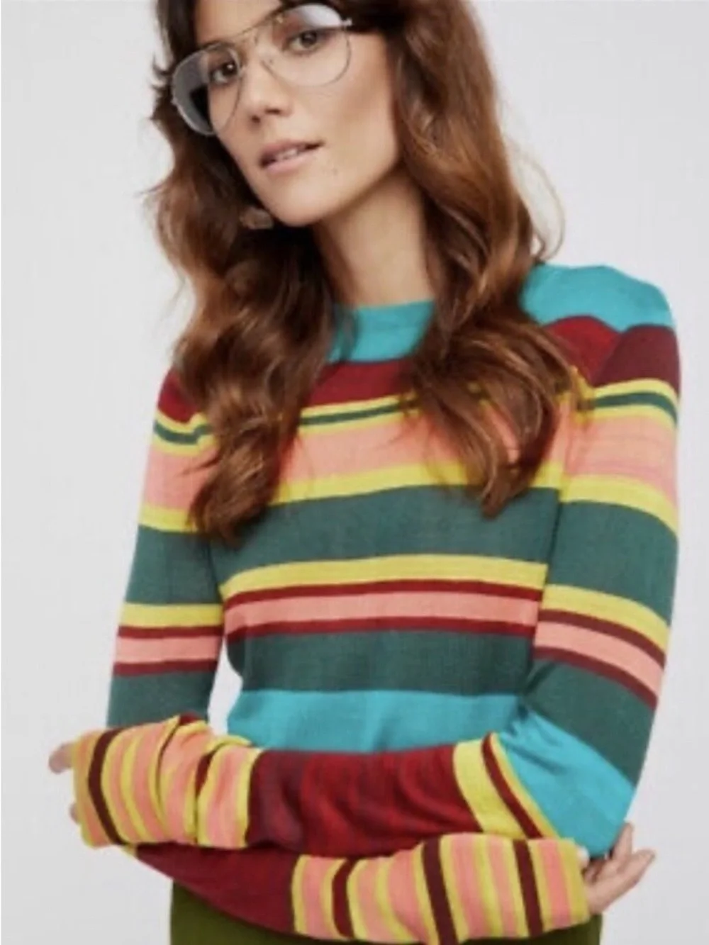 Free People Off Your Stripes Long Sleeve, lightweight Crewneck Top - Picture 7 of 12